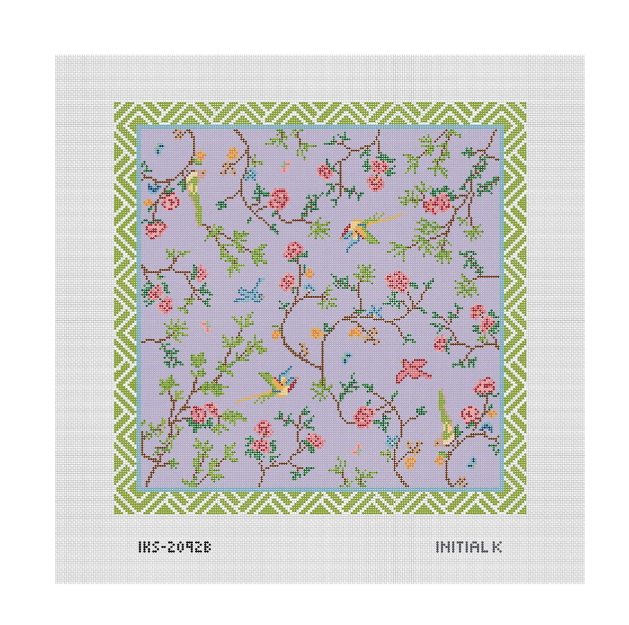 Large Purple & Green Chinoiserie