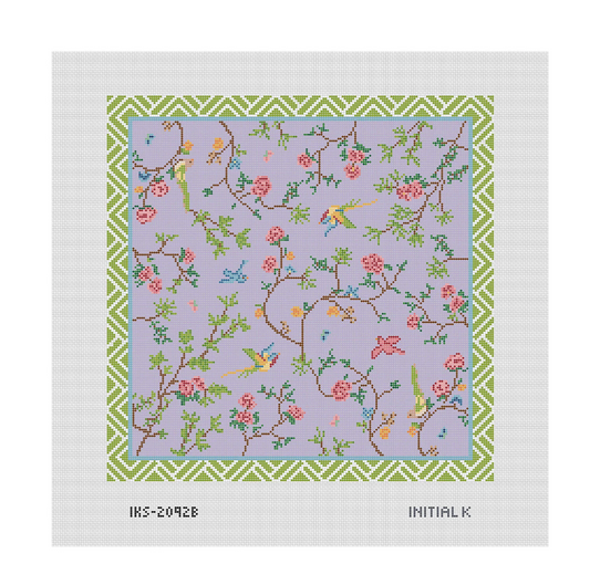 Large Purple & Green Chinoiserie