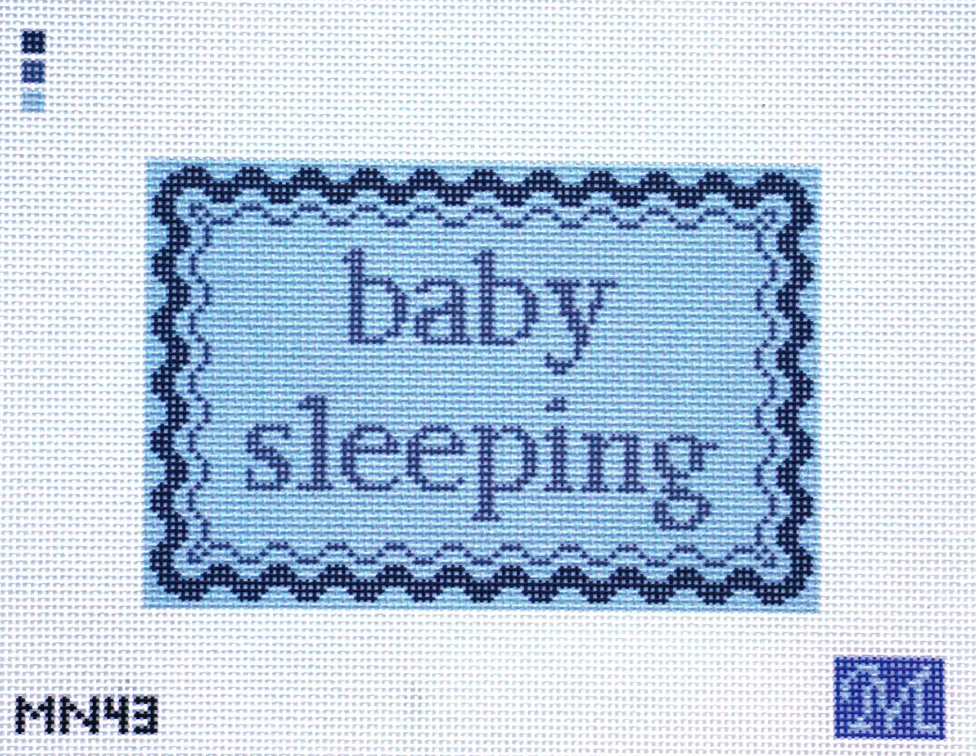 Baby Sleeping - Blue Scallops