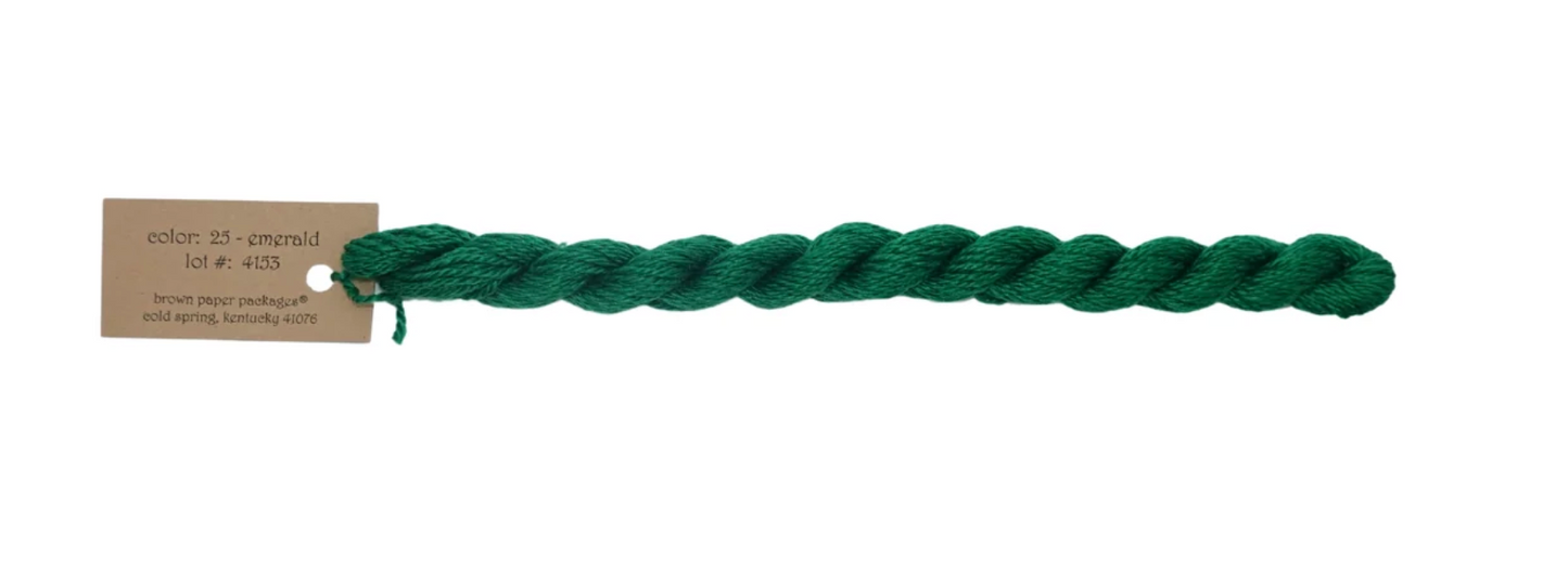 Silk & Ivory Skein - Emerald 025