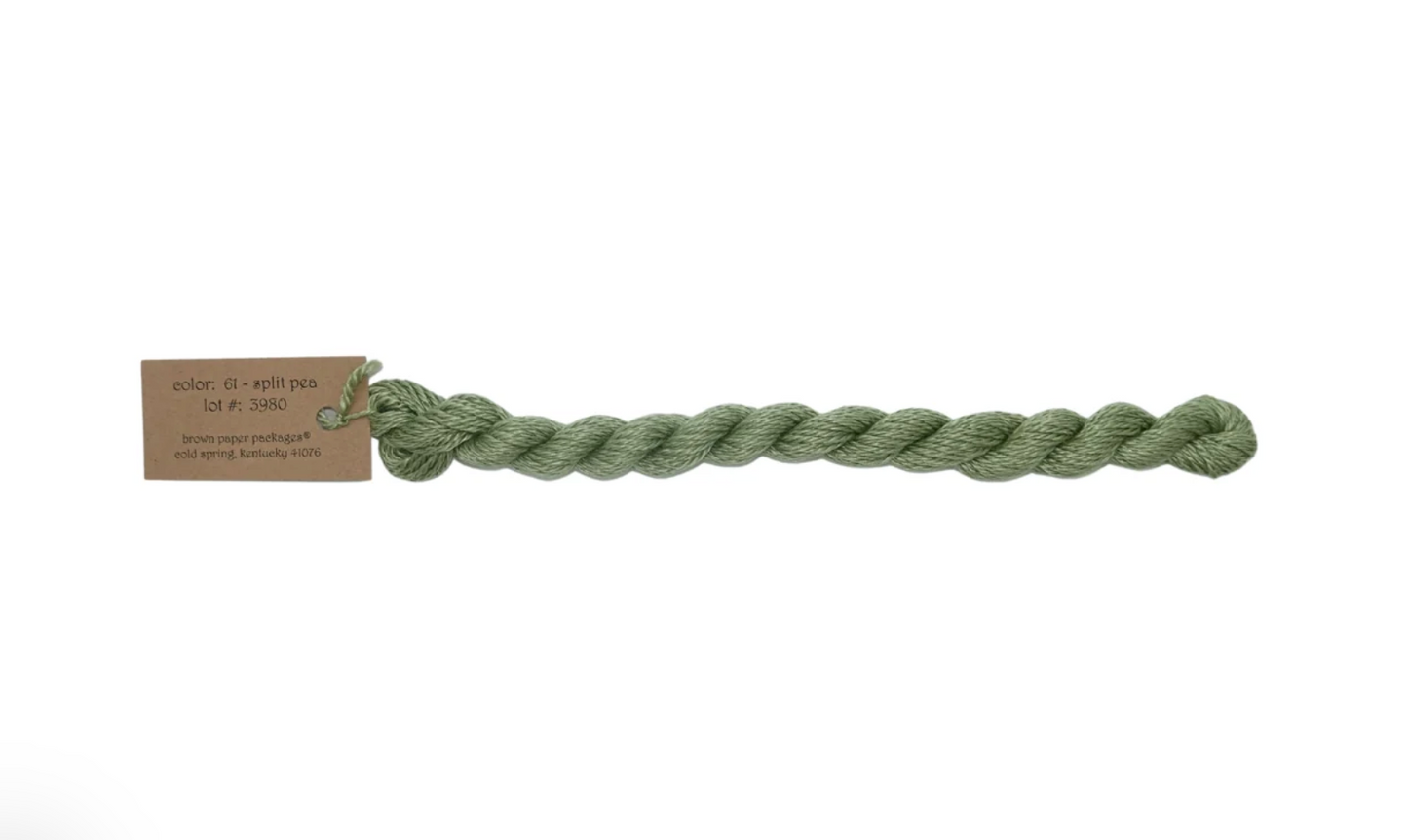 Silk & Ivory Skein - Split Pea 061