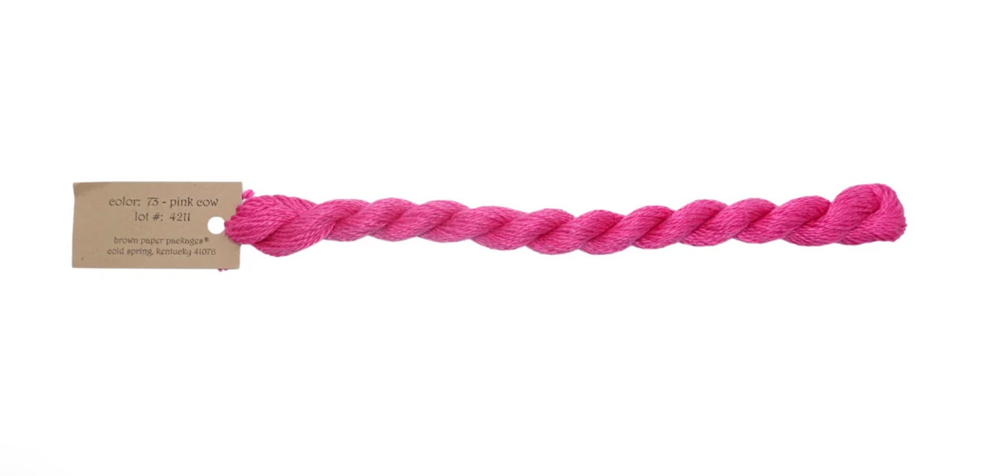 Silk & Ivory Skein - Pink Cow 073