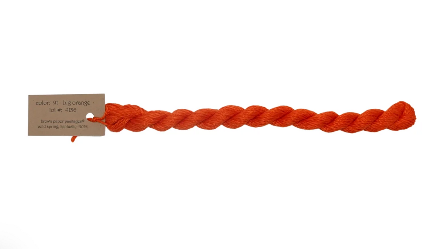 Silk & Ivory Skein - Big Orange 091