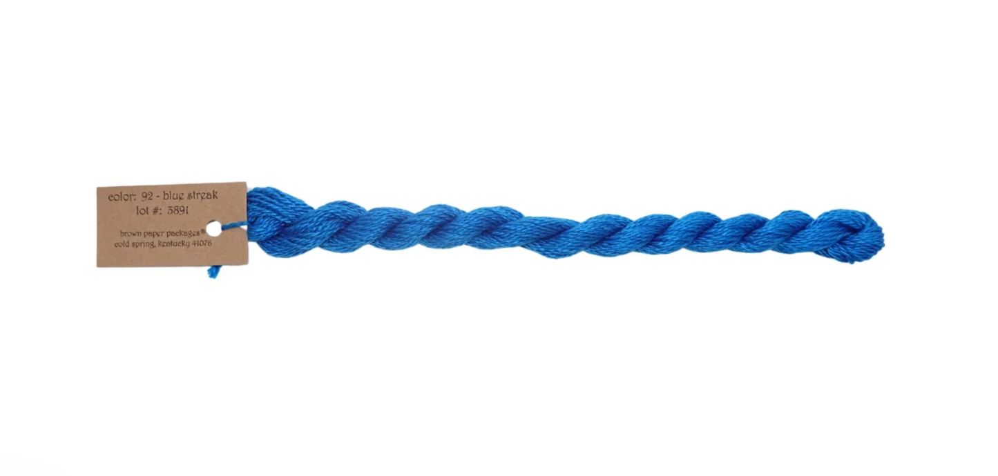 Silk & Ivory Skein - Blue Streak 092