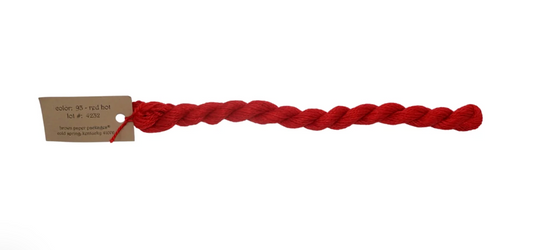Silk & Ivory Skein - Red Hot 093
