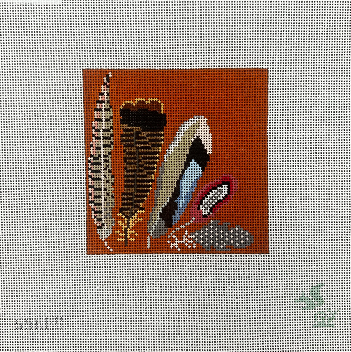 Game Bird feathers Coaster - Orange