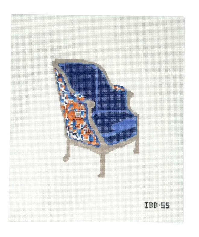Blue Velvet Wingback