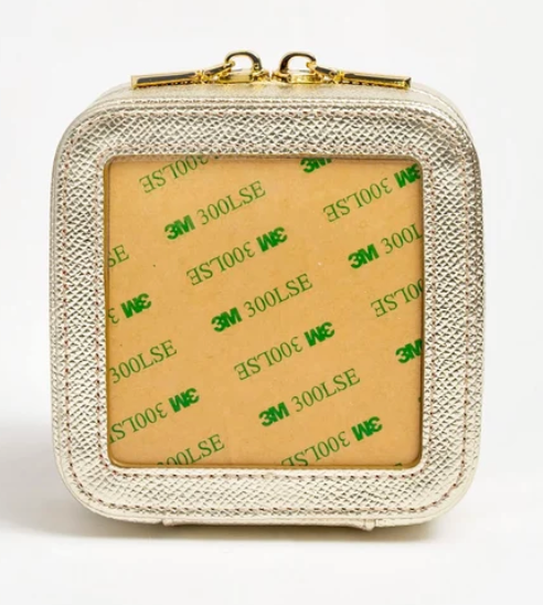 Self-Finish Leather Jewelry Jewelry Box - Gold Palm
