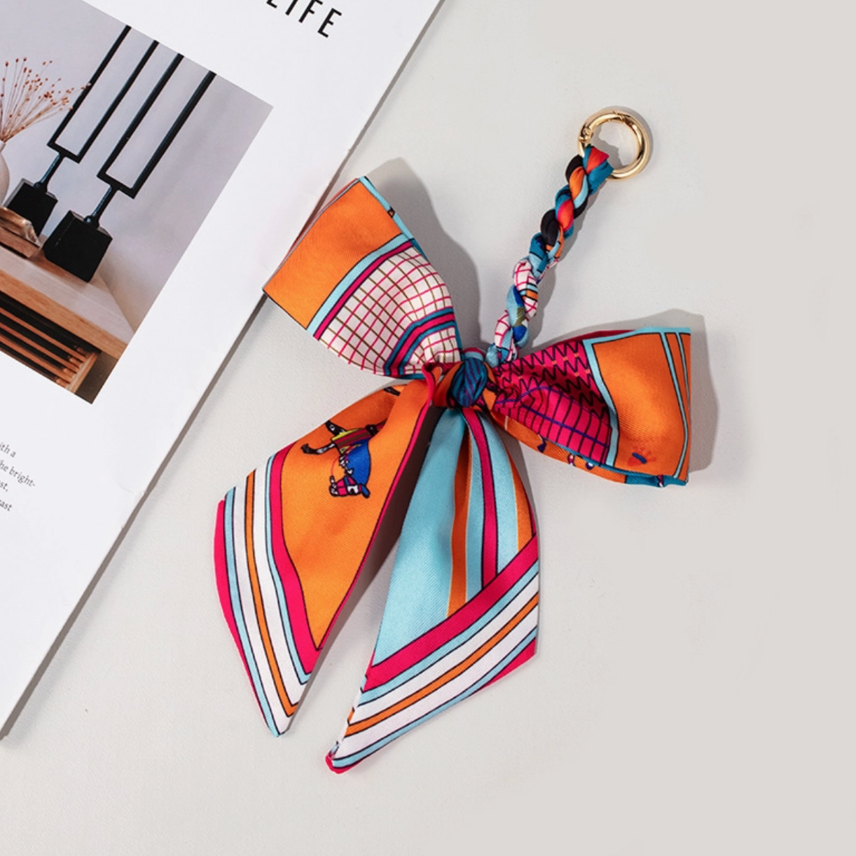 Bow Scarf Bag Charm