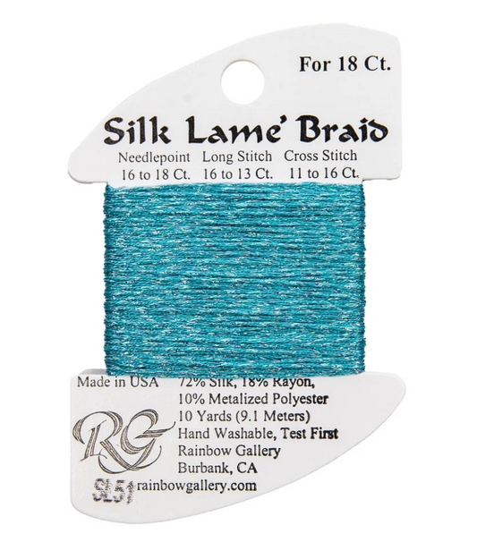 Silk Lame Braid - Turquoise SL51