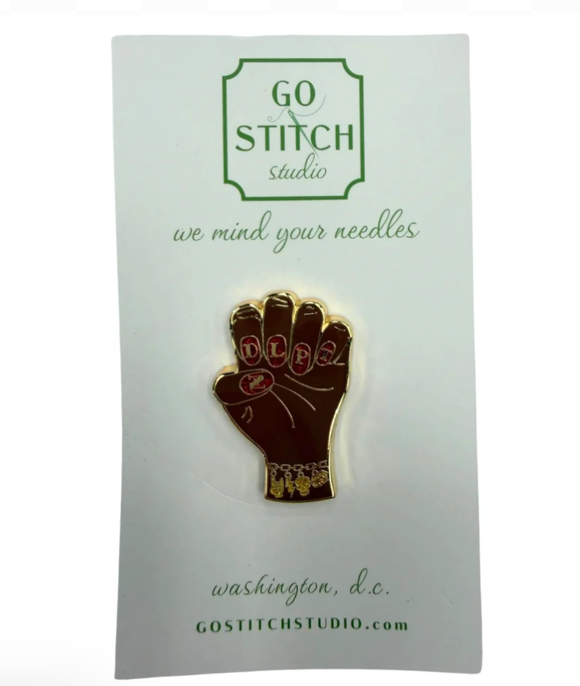 Nails Brown Glitter Needleminder