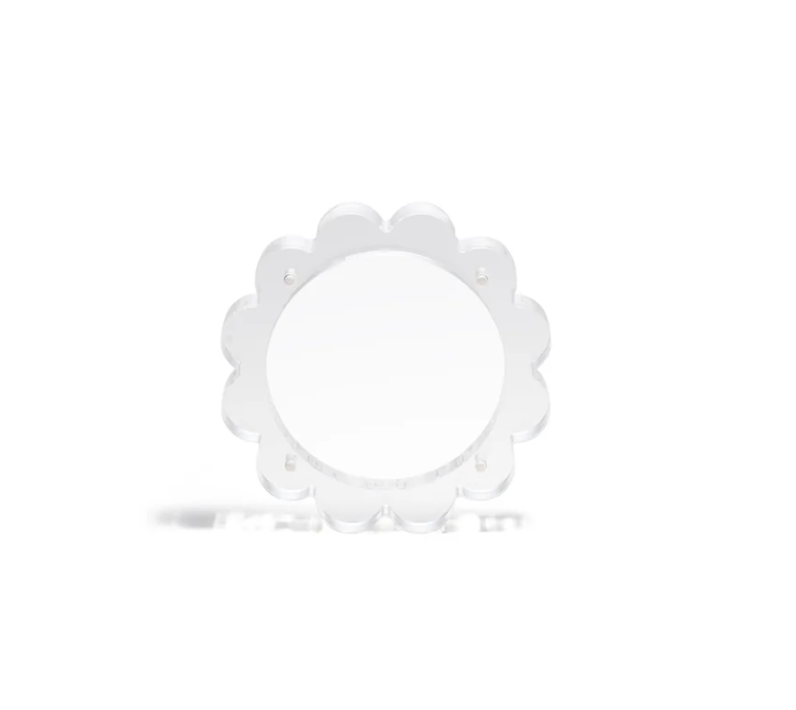 Acrylic Scallop frame 4 inch Circle