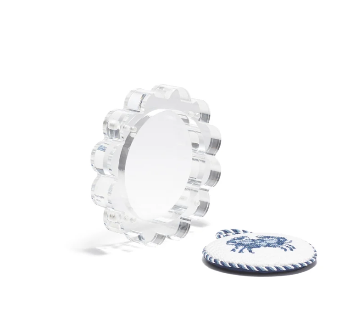 Acrylic Scallop frame 4 inch Circle