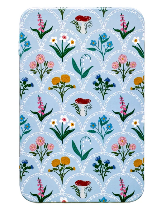 Scallops & Florals Magnet Tin Box