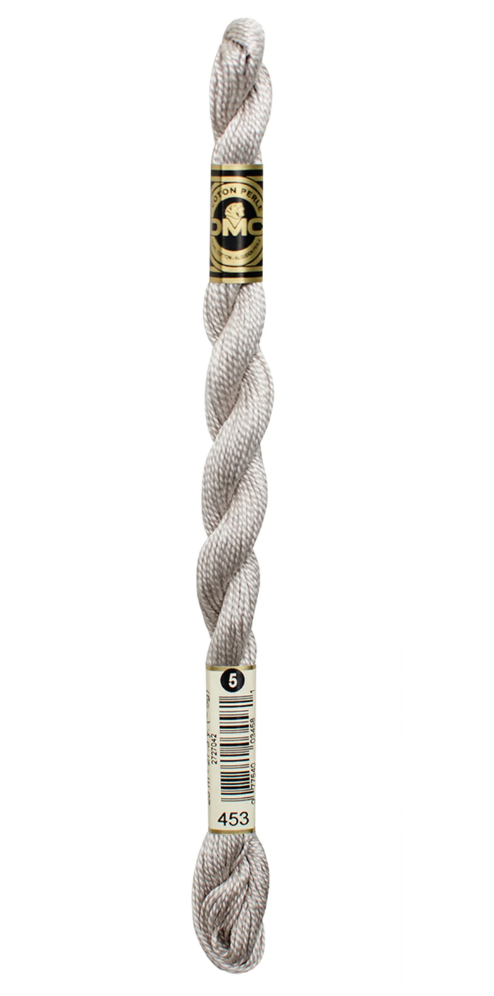 DMC Size 5 Pearl 453 Light Shell Gray