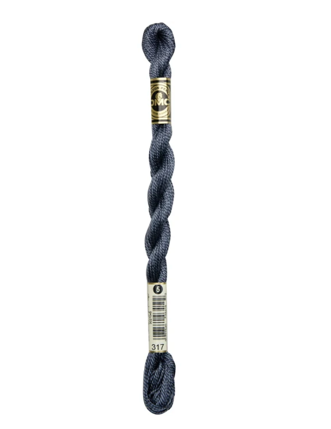 DMC Size 5 Pearl 317 Pewter Gray