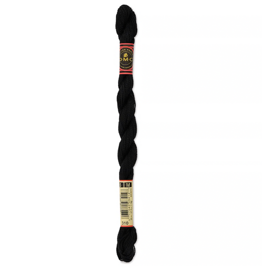 DMC 310 Black - Pearl Cotton - Size 5