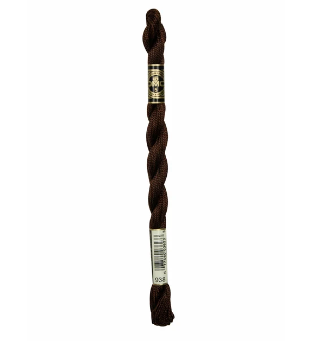 DMC Size 5 Pearl 938 Ultra Dark Coffee Brown