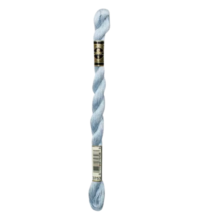 DMC Size 5 Pearl 3753 Ultra Very Light Antique Blue