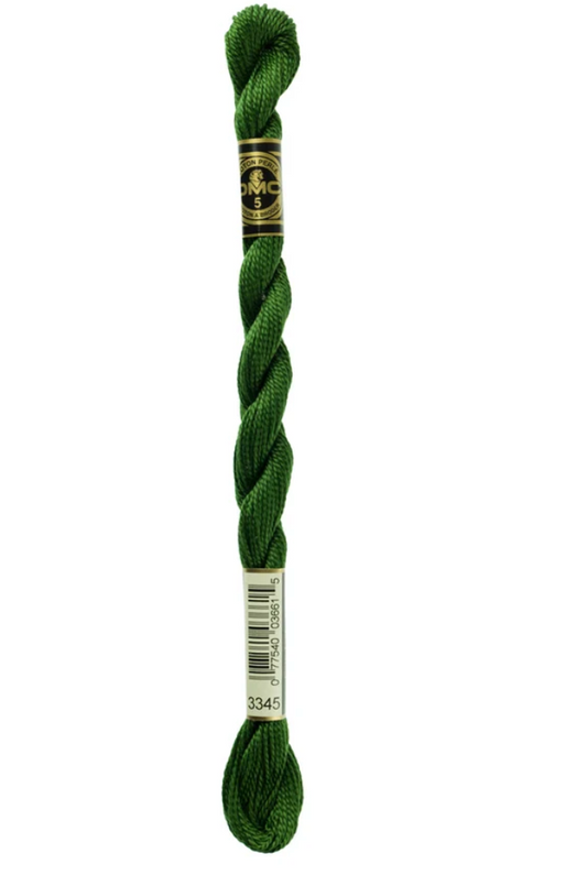 DMC Size 5 Pearl 3345 Dark Hunter Green