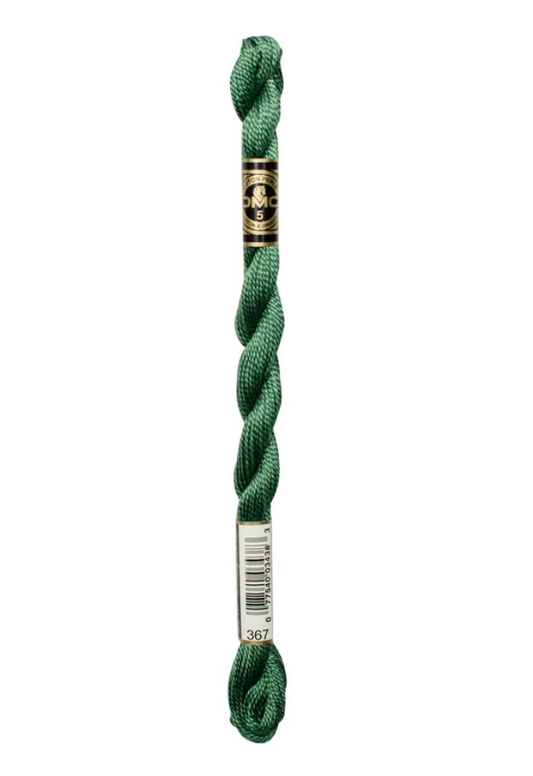 DMC Size 5 Pearl 319 Very Dark Pistachio Green