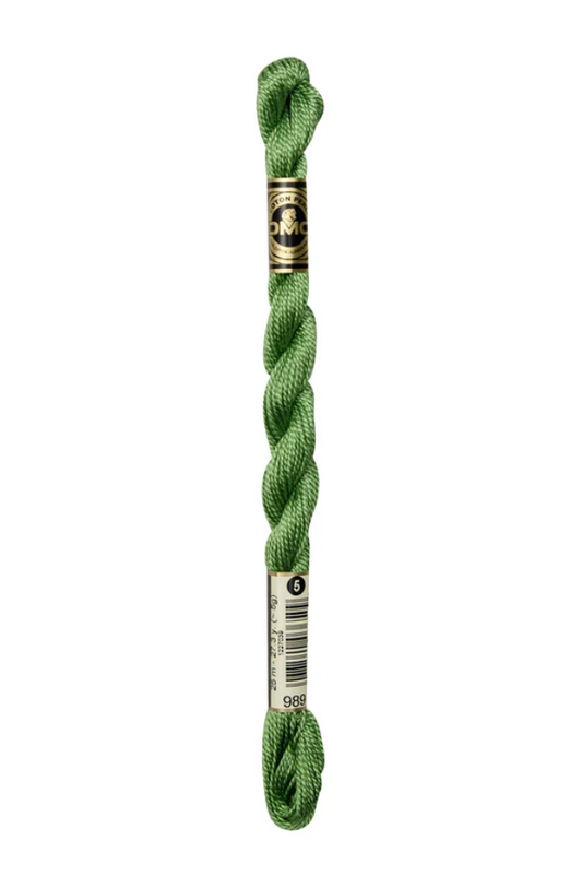 DMC Size 5 Pearl 989 Forest Green