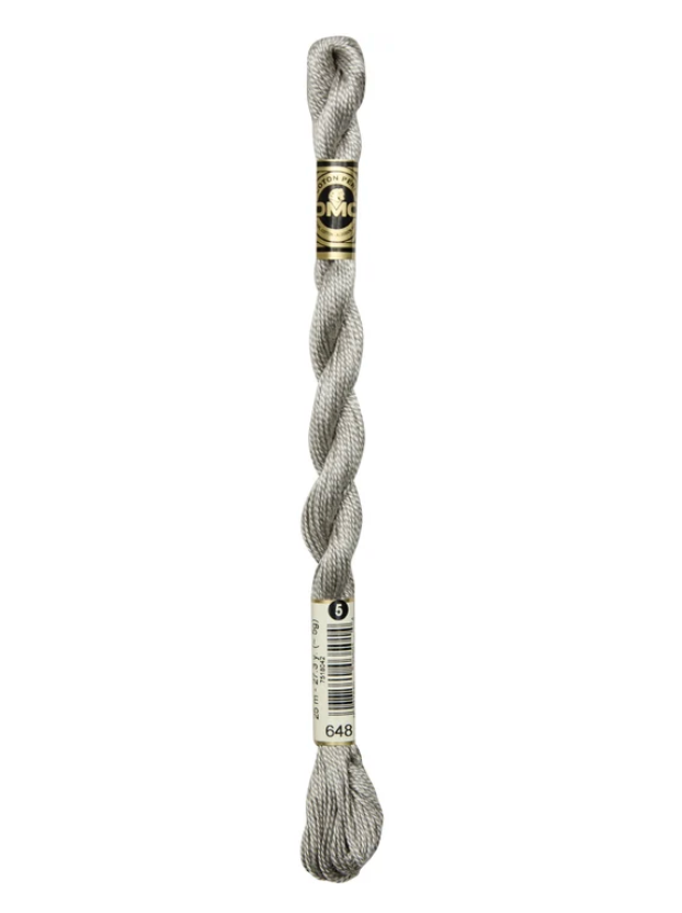 DMC Size 5 Pearl 648 Light Beaver Gray
