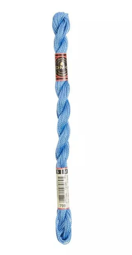DMC Size 5 Pearl 799 Med. Delft Blue