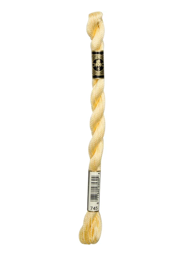 DMC Size 5 Pearl 745 Light Pale Yellow