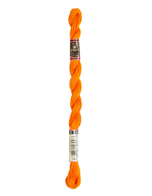 DMC Size 5 Pearl 740 Tangerine