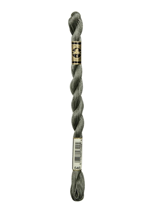 DMC Size 5 Pearl 646 Dark Beaver Gray