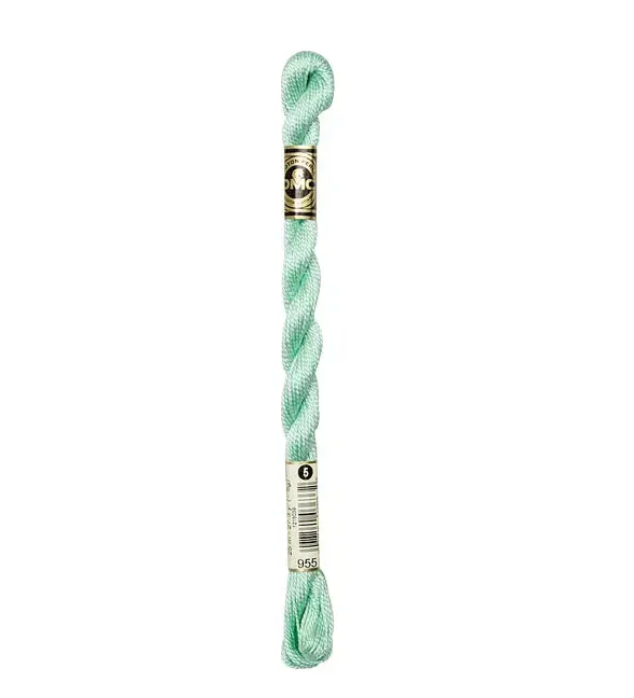 DMC Size 5 Pearl 955 Light Nile Green