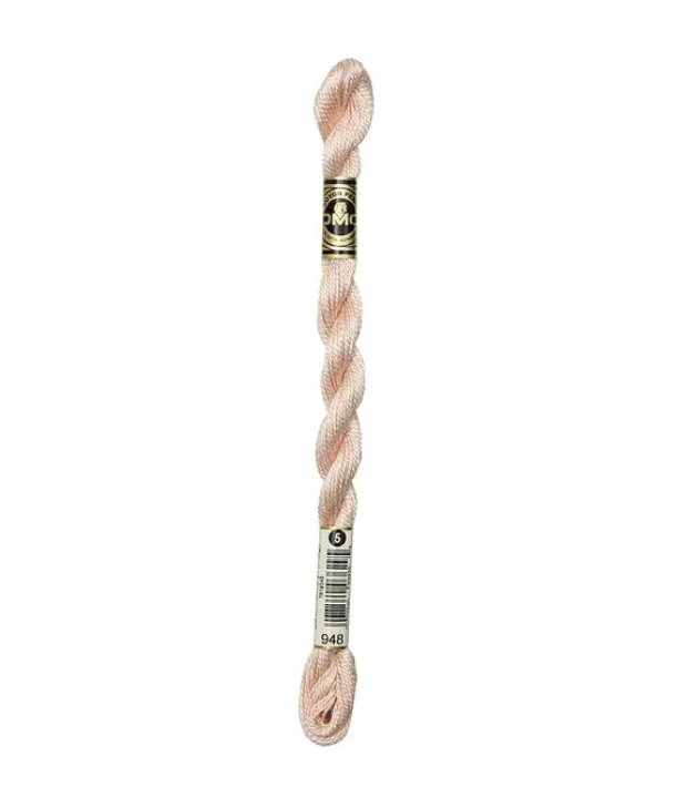 DMC Size 5 Pearl 948 Very Light Peach