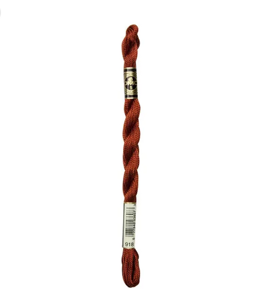 DMC Size 5 Pearl 918 Dark Red Copper