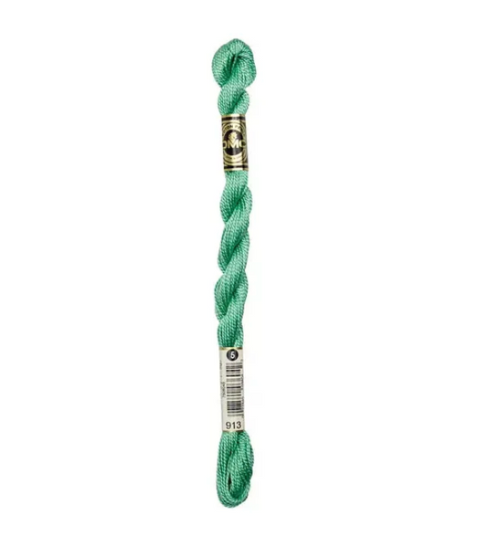 DMC Size 5 Pearl 913 Med. Nile Green