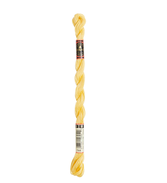 DMC Size 5 Pearl 744 Pale Yellow