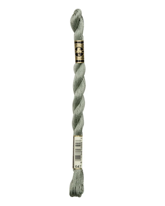 DMC Size 5 Pearl 647 Med. Beaver Gray