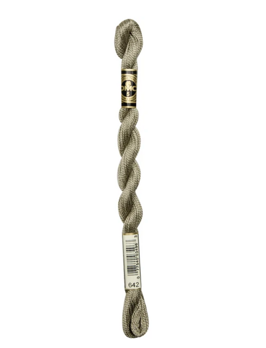 DMC Size 5 Pearl 642 Dark Beige Gray