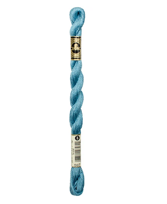 DMC Size 5 Pearl 597 Turquoise