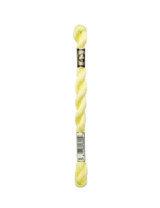 DMC Size 5 Pearl 445 Light Lemon