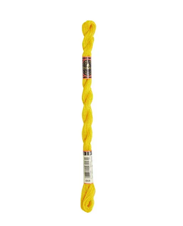 DMC Size 5 Pearl 444 Dark Lemon