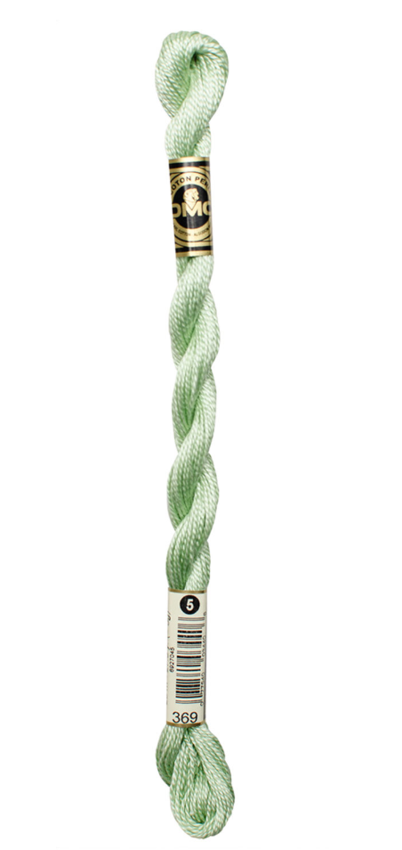 DMC Size 5 Pearl 369 Very Light Pistachio Green
