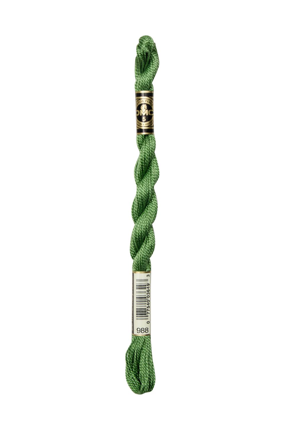 DMC Size 5 Pearl 988 Med. Forest Green