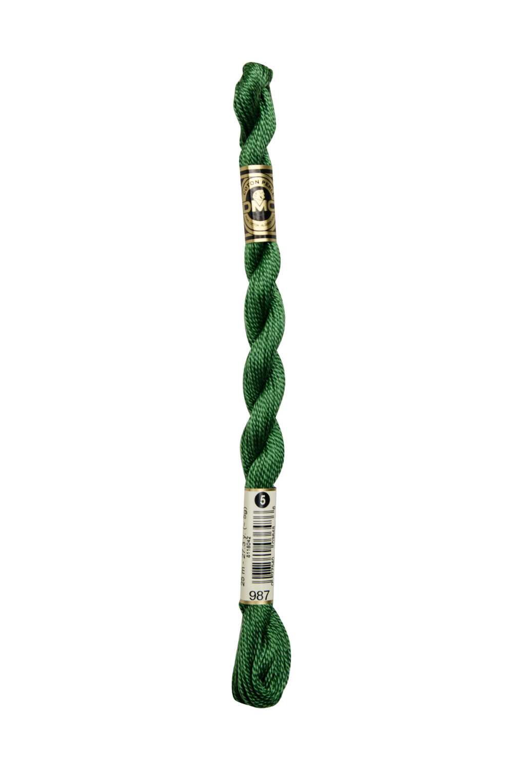 DMC Size 5 Pearl 987 Dark Forest Green