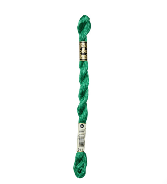 DMC Size 5 Pearl 911 Med. Emerald Green