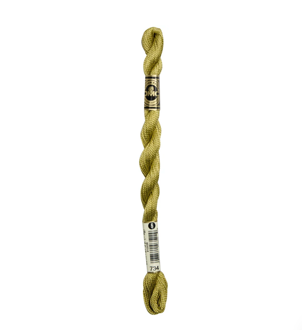 DMC Size 5 Pearl 734 Light Olive Green