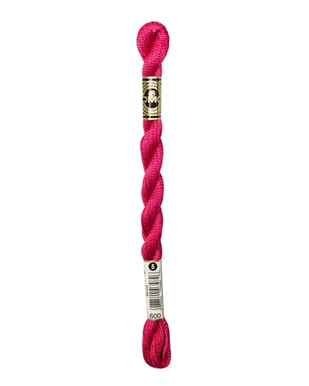 DMC Size 5 Pearl 600 Very Dark Cranberry