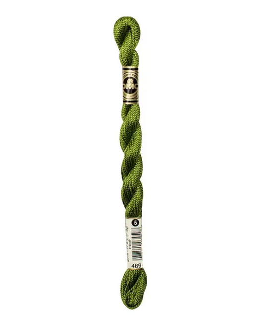 DMC Size 5 Pearl 469 Avocado Green