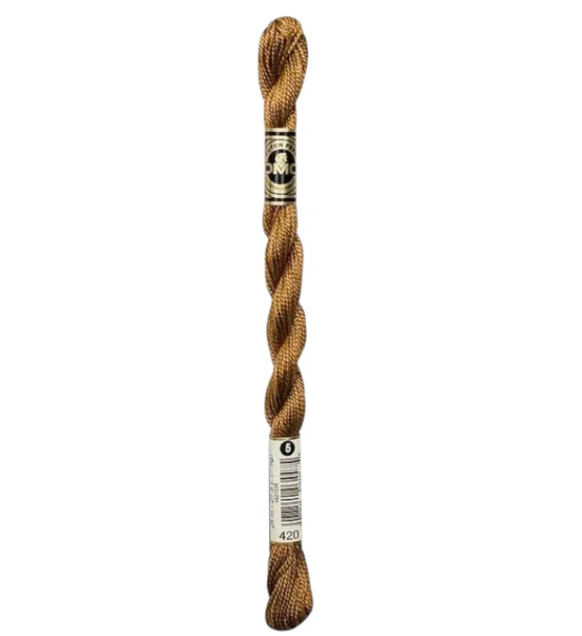 DMC Size 5 Pearl 420 Dark Hazelnut Brown