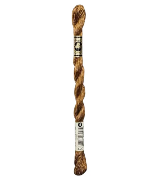 DMC Size 5 Pearl 420 Dark Hazelnut Brown